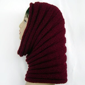 Knitting Pattern Snood Hood Beehive Design H1001 Eternity image 3