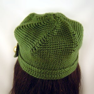 Crochet Pattern Pinwheel Newsboy Cap H1009 Engineer Hat image 2