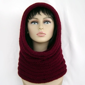 Knitting Pattern Snood Hood Beehive Design H1001 Eternity image 2