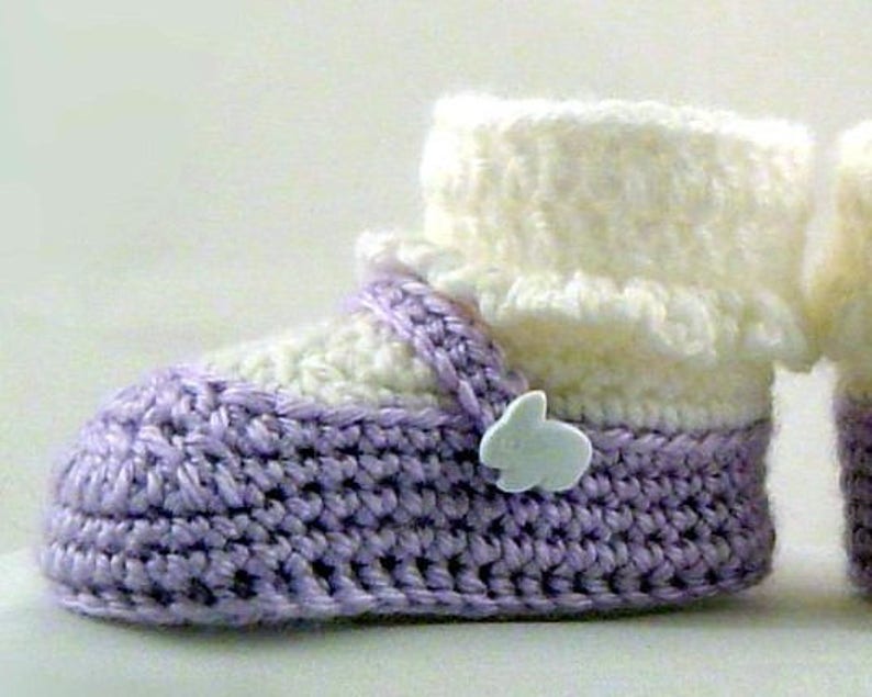 Crochet Pattern Mary Jane Baby Bootie 3 Sizes Etsy