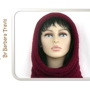 Knitting Pattern Snood Hood Beehive Design H1001 Eternity image 1