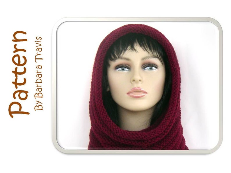 Knitting Pattern Snood Hood Beehive Design H1001 Eternity image 1