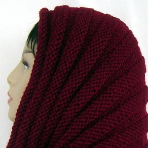 Knitting Pattern Snood Hood Beehive Design H1001 Eternity image 7