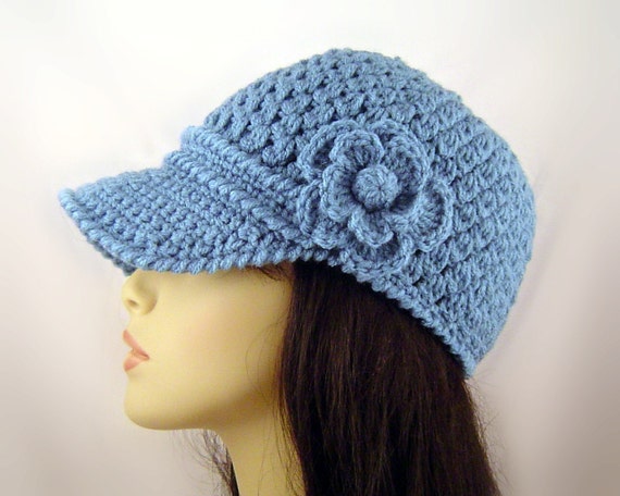 Crochet Pattern Baseball Cap With Flower - Etsy Crochet Pattern Baseball Cap With Flower - Etsy