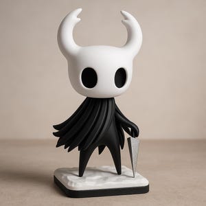 Hollow Knight Inspired Figurine – 12&quot; Tall 3D Printed Collectible Statue with Base