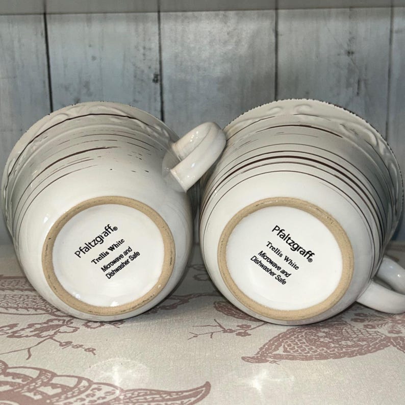 Pfaltzgraff Trellis Coffee Mugs - Thumbnail 4