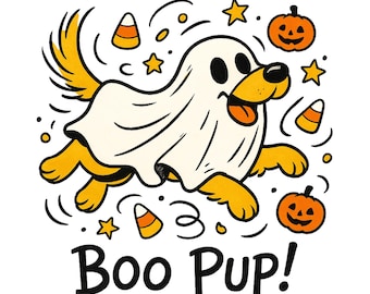 Golden Retriever Ghost PNG: Halloween Puppy Clipart (digital Download ...