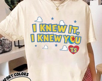 Maglietta vintage "I Knew It I Knew You", maglietta dell'amicizia di Toy Story 5 e TS, maglietta di Woody Buzz Lightyear, maglietta coordinata per la famiglia di Toy Story a Disneyland