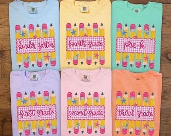 Comfort Colors® Teacher Grade Level Shirt, Back to School Teacher Team Shirts, Cute Matching Teacher Shirts, Trendy Teacher Squad Shirts