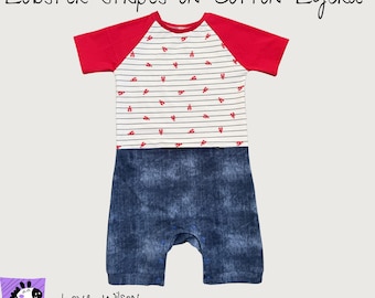 MTO G-Tube Accessible Romper (Pants/Shorts/Customizable Sleeve Length)