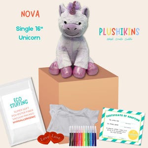 DIY Gefülltes Einhorn Kit - 16 ”Plüsch, Dekorieren Sie Ihre eigenen