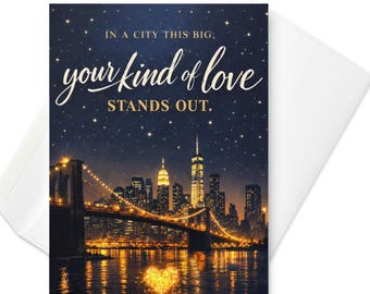 New York City Wedding Card | NYC Wedding Gift | Destination Wedding Card