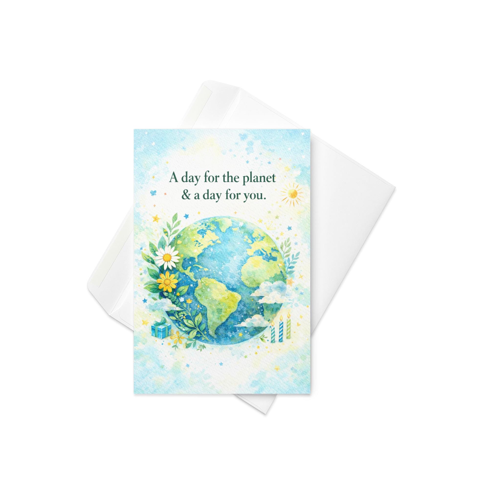Earth Day Birthday Card | April 22 Bday Gift | Earth Day Greeting Card ...