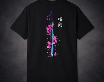 Sakura Katana Shirt - Japanese Cherry Blossom Sword Graphic Tee