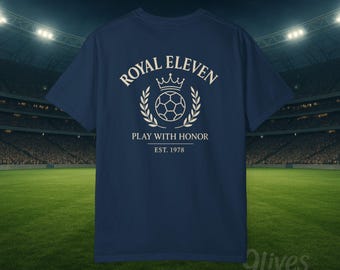 Camiseta con escudo de fútbol vintage - Camiseta gráfica con insignia de fútbol retro