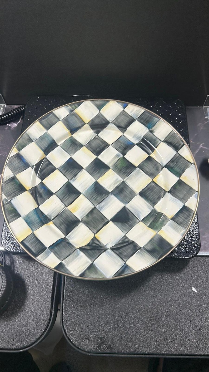 Mackenzie Childs Enamel Dinner Plate - 12 inches image 1