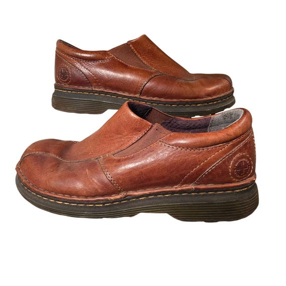 Doc Martens Tevin Brown Leather Slip on Loafers Mens 10 