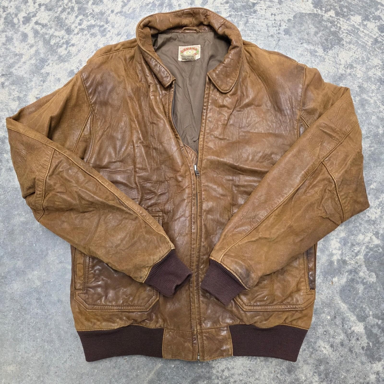OLD BANANA REBUBLIC 80's LEATHER JACKET Vintage Banana Republic