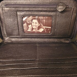 Brighton Metallic Bronze Croc Embossed Leather Crossbody Wallet Bag Olive Safari immagine 6