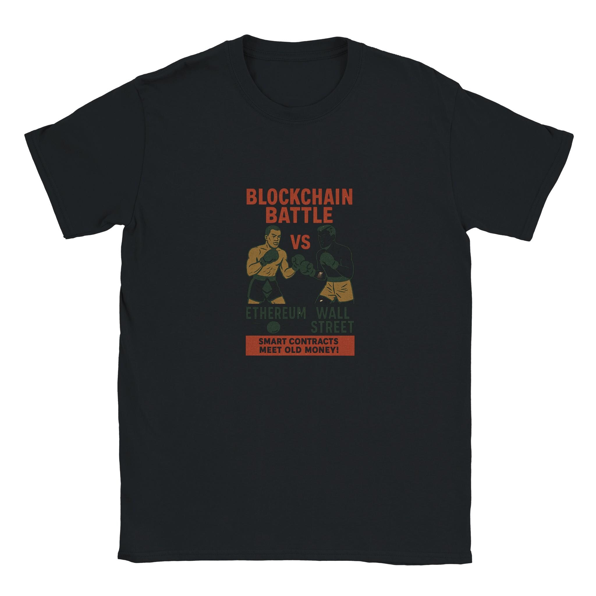 イーサリアムブロックチェーンバトルTシャツ：ヴィンテージ暗号グラフィックTシャツ - Etsy 日本