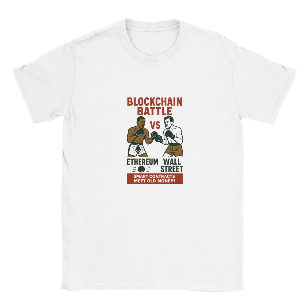 イーサリアムブロックチェーンバトルTシャツ：ヴィンテージ暗号グラフィックTシャツ - Etsy 日本