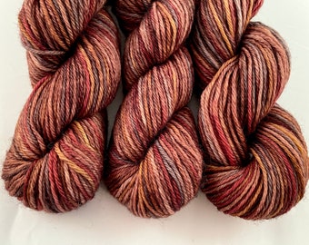 Custom dyed  4-ply DK superwash merino yarn