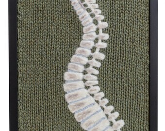 The Curve of Your Spine: Knitted anatomical art