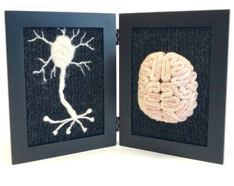 Neurological Study in Wool - Dark Grey Background