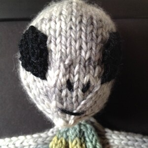 Knitted Alien Autopsy: Framed with Black Background image 5