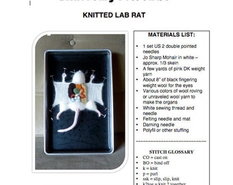 Knitted Lab Rat pattern PDF