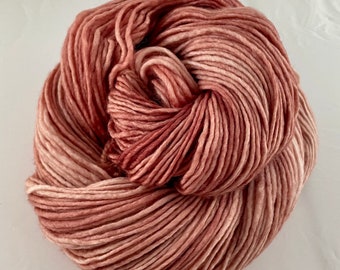 Custom dyed single ply DK superwash merino yarn