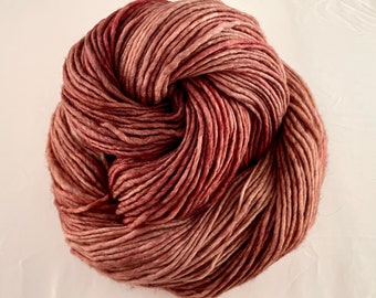 Custom dyed single ply DK superwash merino yarn