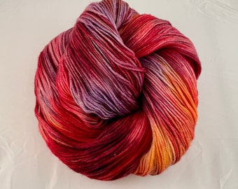 Custom dyed 80/10/10 cashmerino sock yarn