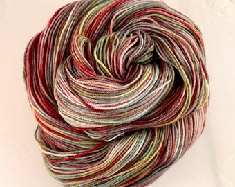 Custom dyed superwash merino sock yarn