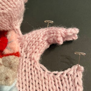 Knitted Fetal Pig: Framed with Black Background image 3