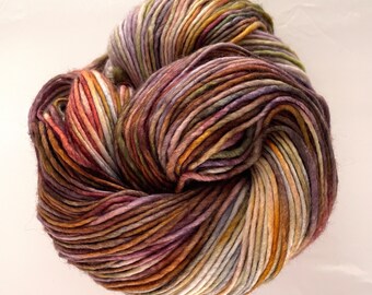 Custom dyed single ply DK superwash merino yarn