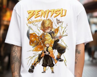 Anime Zenitsu Agatsuma Japanese Manga Shirt