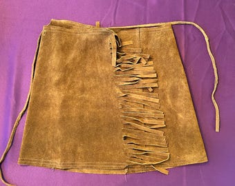 Vintage 1960’s Suede Wrap Skirt. Womens Size M.