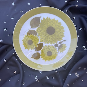 1970s Vintage Mikasa Dahlia Floral Platter Plate Sunflower