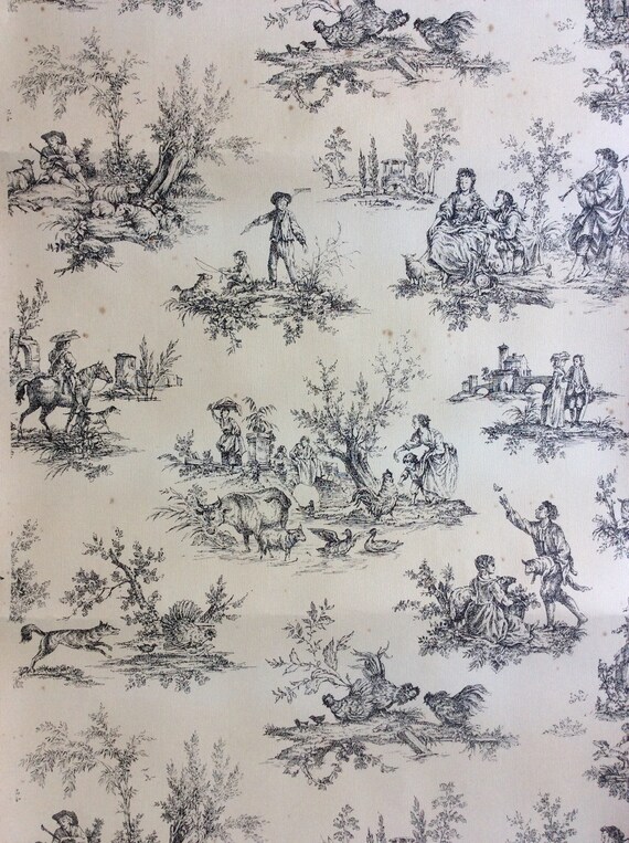 Téléchargement gratuit Images Vintage Original French Toile Du Jouy Black And White Etsy dernière salutations