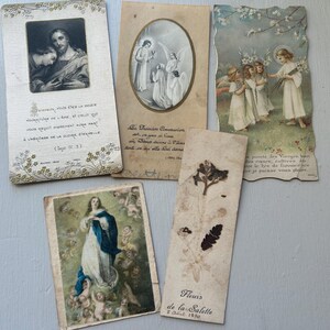 NEW STOCK Amazing Pretty Collection of Vintage 1900’s French Religious Confirmation/ Communion/ Baptism Cards Diary Junk  Journal Scrapbook