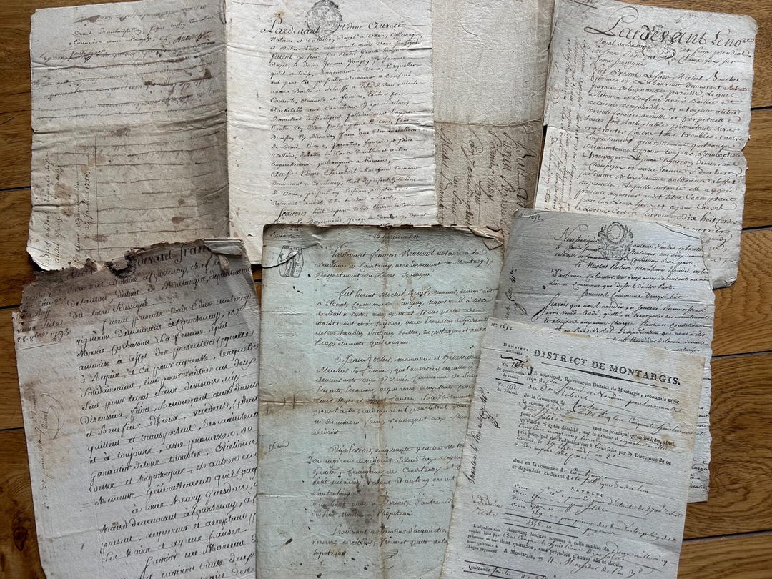 NEW STOCK Stunning Collection of 6 French Antique Documents Original ...