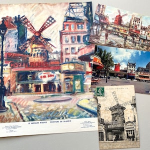 NOUVEAU STOCK Magnifique collection de vintage Paris Tour Eiffel Moulin Rouge Poster Cartes postales Scrapbooking Papier Ephémères