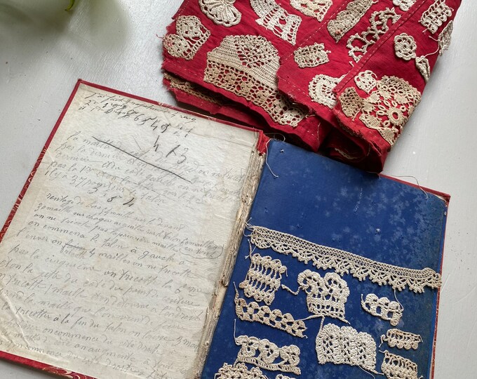 NEW STOCK Vintage French Lace Sample Book Sewing Lace, Old Embroidery
