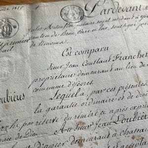 NEW STOCK Coloured Stunning 1825’s Original Official Documents 20 Pages French handwritten papers Dossier Paper