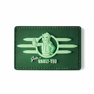 Fallout Inspired Vault Boy PVC Morale Patch Gaming Gift
