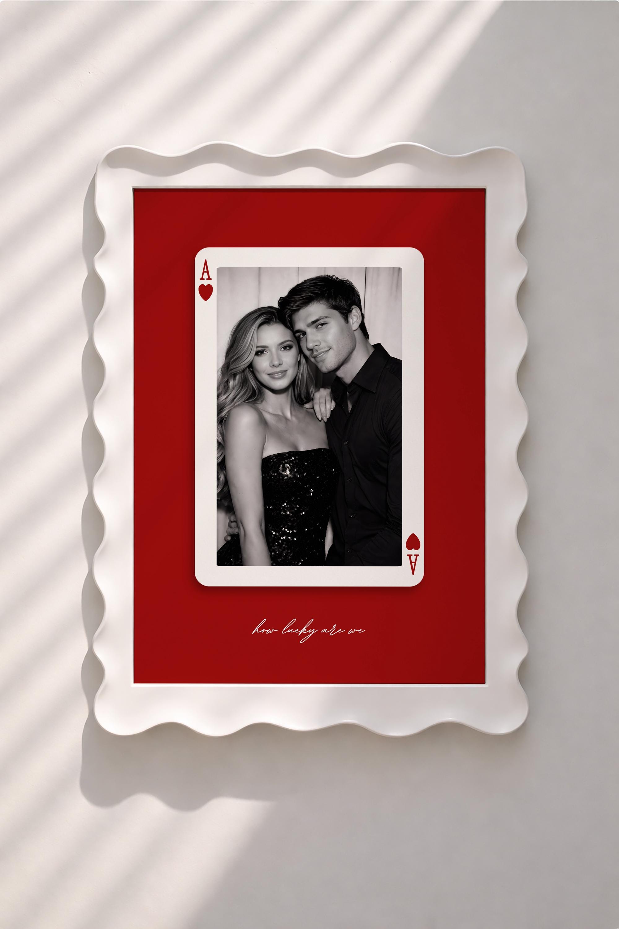 Custom Playing Cards Photo Frame, Anniversary Gift, Couples Keepsake ...