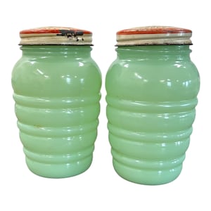 Jadeite Fire King Salt Pepper - Etsy