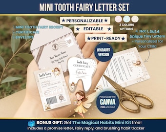 Editable Printable Letter From Tooth Fairy, Tooth Fairy Letter First Tooth Fairy Letter Customizable, Habit Tracker Game, Kids Daily Check