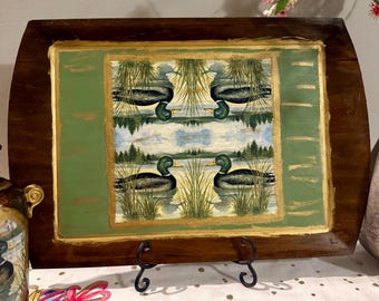 Bandeja de pato hecha a mano